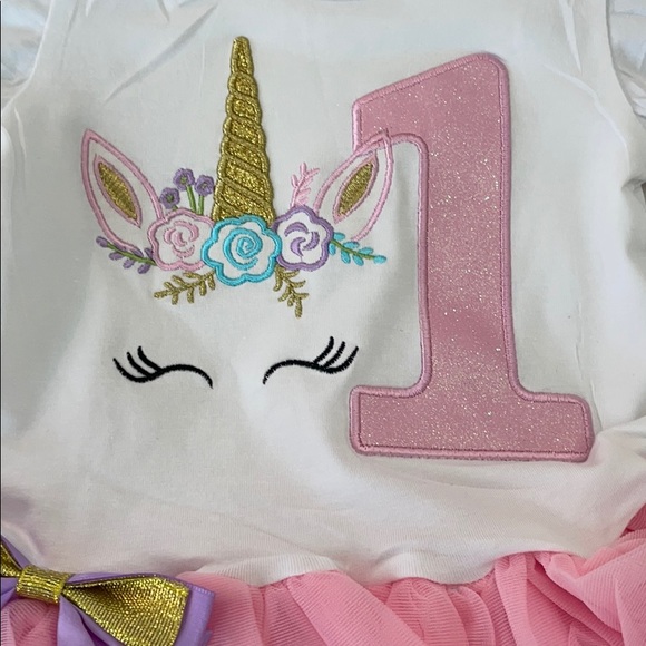 First Birthday unicorn 🦄 Tutu Dress - Picture 2 of 3